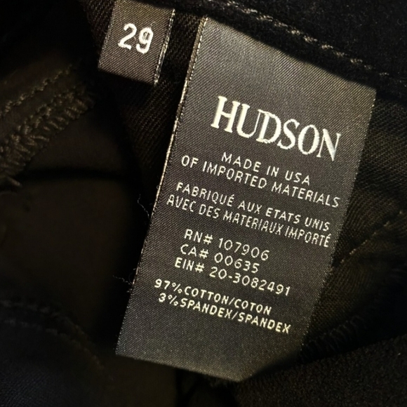 Hudson Nix Black Velvet Lace Up Legs High Rise Jeans Size 29 NWT - Picture 7 of 7